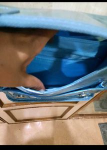Shiny Blue Crossbody Bag