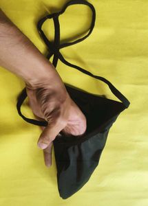 Unused Imported Men's Black Gstring