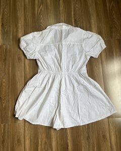 White Cotton Romper