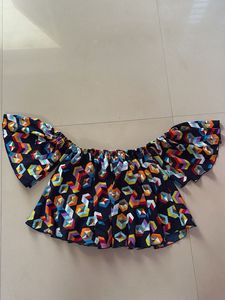 Colorful Geometric Print Top