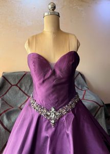 Stunning Purple Tiered Gown