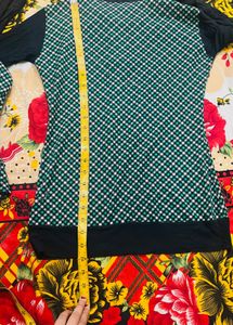 combo Green Checked winter tops for girls