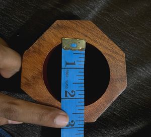 Unique Wooden Bangle with Brass Studs