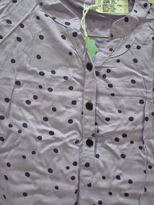 Stylish Purple Polka Dot Kurta