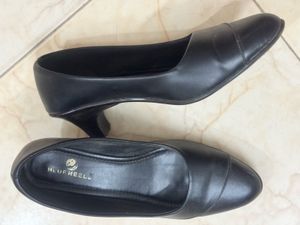 Black Block Heel Pumps
