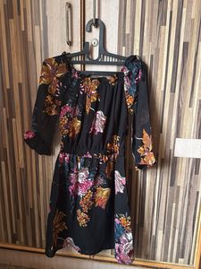 Off-Shoulder Floral Mini Dress