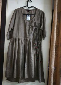 Beige Brown Gharara Set.