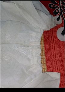 Brand New Chikankari White Peplum top