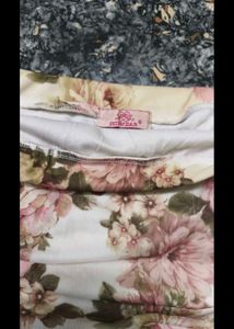 Floral Ruched Mesh Coverup Tube Dress