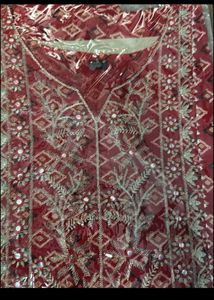 Embroidered short  Red Kurta