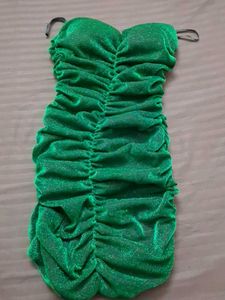 Sparkly Ruched Strapless Dress