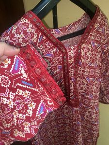 Bohemian Print Palazzo Pant and long kurti