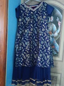 Elegant Blue Anarkali Kurta