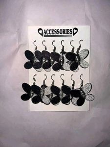 Sparkling Butterfly Dangle Earrings