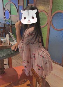 Pink Floral Embroidered Dress