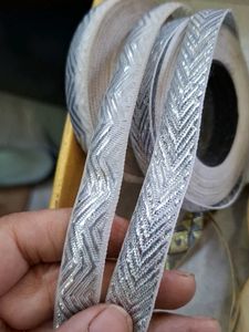 combo of Silver Chevron Ribbon Trim
