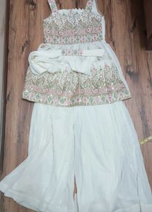 Embroidered Kurta Set with Palazzo