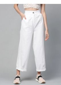 Chic White Wide-Leg Pants