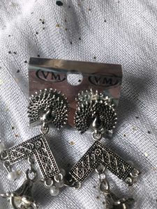 Peacock Jhumka Earrings