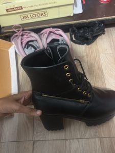 Chunky Platform Lace-Up Boots