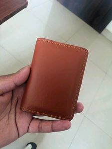 Brown vegan leather Bifold Wallet fully new