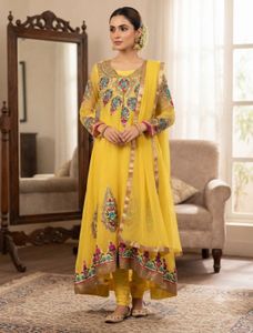 Vibrant Yellow Kurta Set with Dupatta
