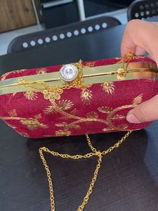 Elegant Maroon Clutch