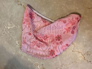 Sparkling Pink Embroidered tube top