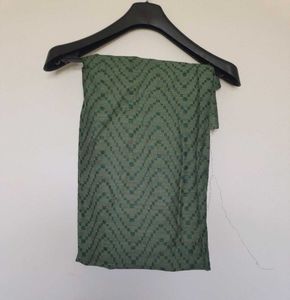 Elegant Green Geometric Rayon Dress Material