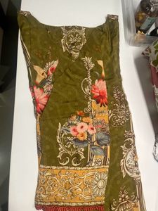 Stylish Green Printed Kurta Set