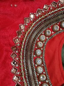 Stunning Red Embellished Blouse