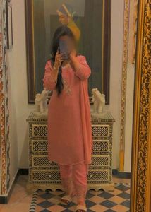 Elegant Pink Kurta Set with Trouser
