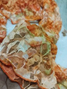 Sheer Floral Tie-Front Crop Top
