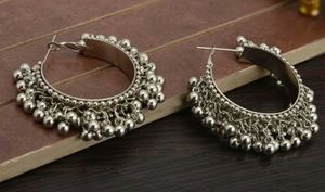 Boho Silver Jhumka Earrings