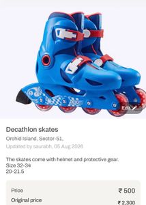 Kids Blue Roller Skates