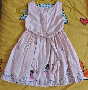 Cute Pink Floral Dress for Girls