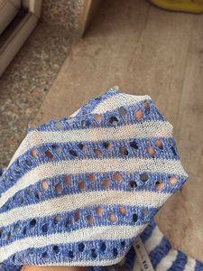 Blue &amp; White Striped Sweater