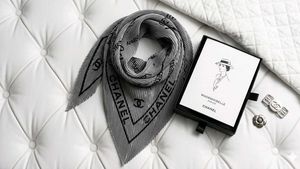 Chanel Scarf - Classic Grey &amp; Black