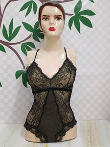 (1111)Black Lace Bodysuit