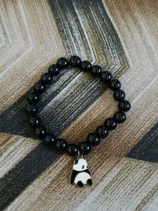 Panda Black Beads Bracelet For Girls