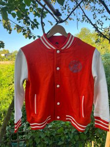 Orange & White Varsity Jacket