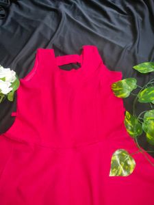 Red flareed dress❤️