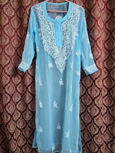 Blue Chikankari Kurta