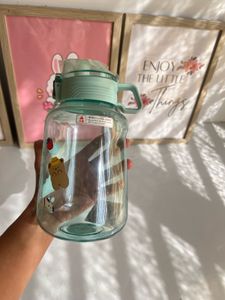 Cute Bear Water Bottle with Straw