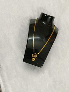 Gold Heart &amp; Bow Necklace