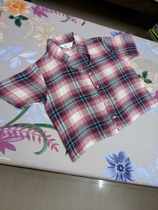 ✨ Trendy Checked Crop Shirt | Soft &amp; Stylish 💖