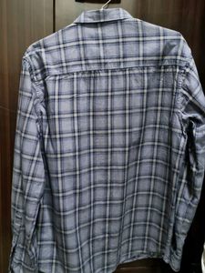 Men's Blue Plaid Casual Shirt