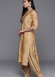 Libas Yellow Floral Kurta Set with Pants
