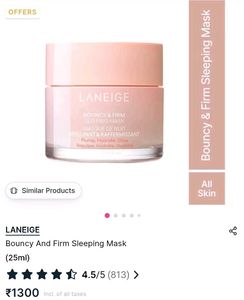 LANEIGE Bouncy&amp;Firm Face Sleeping Mask Pack of 13