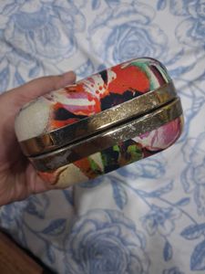Artistic Floral Print Clutch( sling as well)